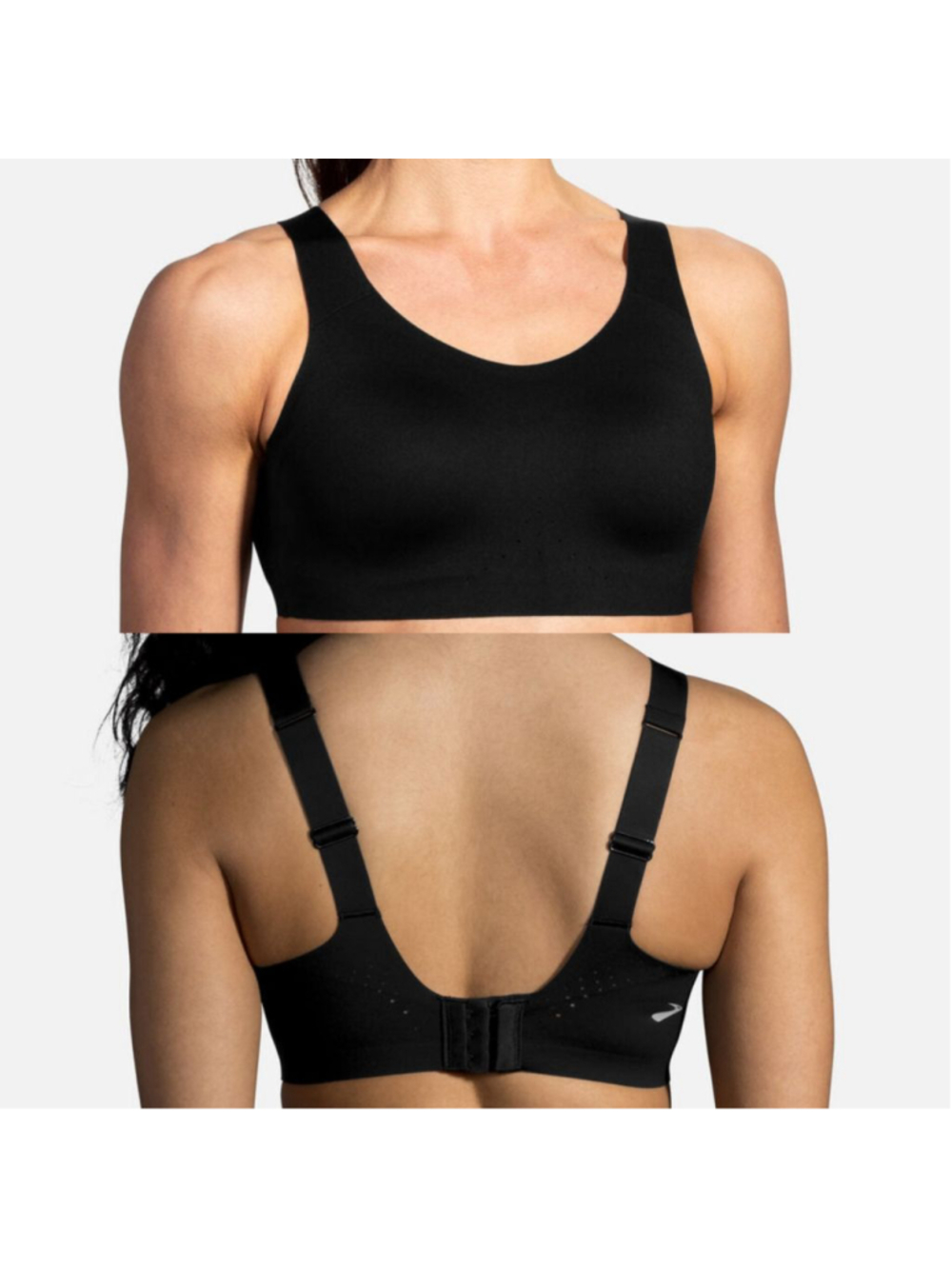Brooks Black Dare Scoopback Sports Run Bra 38 DD E Running Gym